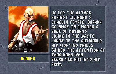 Mortal Kombat II (Arcade) screenshot: Baraka