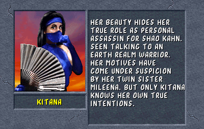 Mortal Kombat II (Arcade) screenshot: Kitana