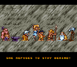 Prehistorik Man (SNES) screenshot: You and the characters you will meet.