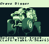 Monster Truck Wars (Game Boy) screenshot: Here's a picture of my truck.