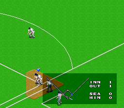 Super Bases Loaded 3: License to Steal (SNES) screenshot: Safe at first