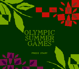 Olympic Summer Games (Game Boy) screenshot: Title screen (Super Game Boy)