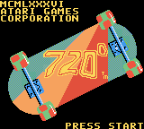 720º (Game Boy Color) screenshot: Title screen