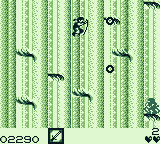 Ninja Spirit (Game Boy) screenshot: Fighting among the trees.