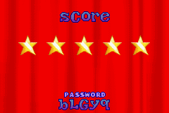 The Muppets: On with the Show (Game Boy Advance) screenshot: Evaluation and password