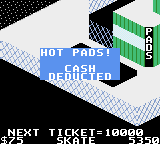 720º (Game Boy Color) screenshot: I bought new pads, too.