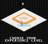 720º (Game Boy Color) screenshot: Choose expert or training