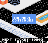 720º (Game Boy Color) screenshot: I lost my last life...