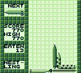 WildSnake (Game Boy) screenshot: CHOMP! He ate that snake.