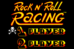 Rock n' Roll Racing (Game Boy Advance) screenshot: One or two player?