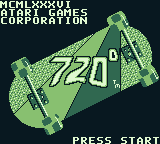 720º (Game Boy Color) screenshot: Title screen (Game Boy)