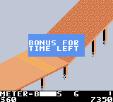 720º (Game Boy Color) screenshot: I also get a bonus for time left.