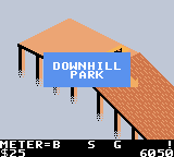 720º (Game Boy Color) screenshot: In the Downhill Park.