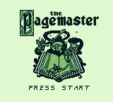 The Pagemaster (Game Boy) screenshot: Title screen