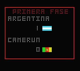 Mundial de Fútbol (MSX) screenshot: Argentina wins.
