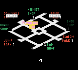 720º (Game Boy Color) screenshot: The park's map.