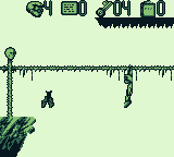 The Pagemaster (Game Boy) screenshot: I must avoid the bat.Or stomp it.