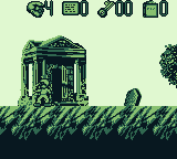 The Pagemaster (Game Boy) screenshot: Starting a level in Horror World. Scary.