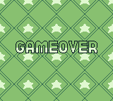 Puzzle Star Sweep (Game Boy) screenshot: I chose not to continue. Game over.