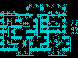 Sokoban (ZX Spectrum) screenshot: Level 30