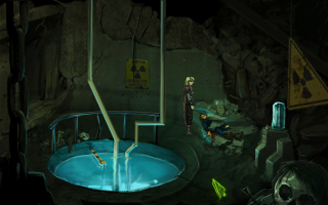 Shardlight (Windows) screenshot: The game starts with Amy repairing the reactor.