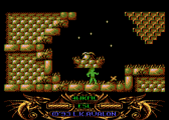 Hawk Moon (Atari 8-bit) screenshot: Mission beggining