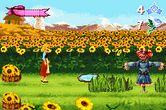 Disney's Cinderella: Magical Dreams (Game Boy Advance) screenshot: In a field of sunflowers