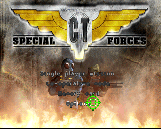 CT Special Forces (PlayStation) screenshot: Main menu.