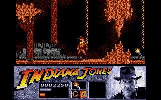 Indiana Jones and the Last Crusade: The Action Game (Atari ST) screenshot: Young Indy looks for the Cross of Coronado in the first level of the game.