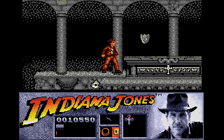 Indiana Jones and the Last Crusade: The Action Game (Atari ST) screenshot: The knight's tomb, holds the shield which gives the location of the Holy Grail.