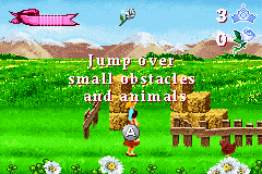 Disney's Cinderella: Magical Dreams (Game Boy Advance) screenshot: Tutorial instructions pop up