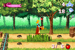Disney's Cinderella: Magical Dreams (Game Boy Advance) screenshot: Now there's a certain amount of apples to collect.