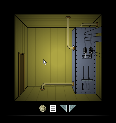Submachine 1: The Basement (Browser) screenshot: Cause the machine to short circuit and get another item.