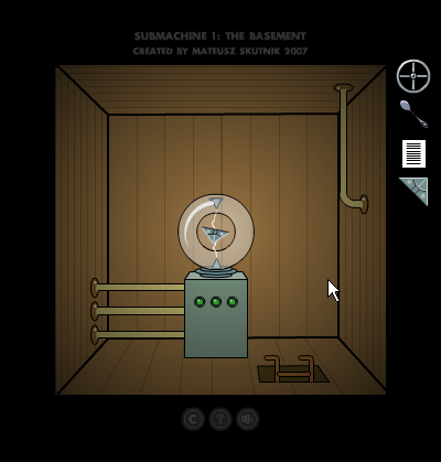 Submachine 1: The Basement (Browser) screenshot: One of the pieces required to open the secret door.