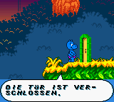 Das Geheimnis der Happy Hippo-Insel (Game Boy Color) screenshot: The door is locked.