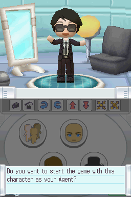 MySims: Agents (Nintendo DS) screenshot: Here you can customise your own agent before you take on several missions!