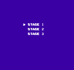 Crime Busters (NES) screenshot: Stage selection.