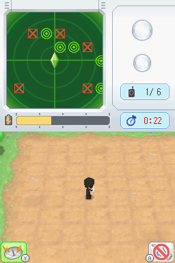 MySims: Agents (Nintendo DS) screenshot: Playing 'Radar Run!'