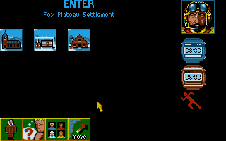 Midwinter (Atari ST) screenshot: A village.