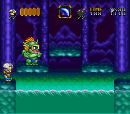 Go Go Ackman (SNES) screenshot: The last of Stage 2's bosses.