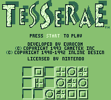Tesserae (Game Boy) screenshot: Title screen