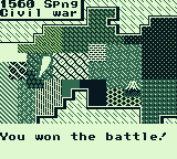 Nobunaga's Ambition (Game Boy) screenshot: You won.