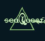 SeaQuest DSV (Game Boy) screenshot: In the title, a shark swims in to become the letters 'DSV'.