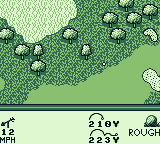 PGA European Tour (Game Boy) screenshot: I landed in the rough.