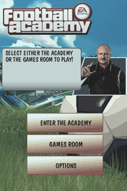 Football Academy (Nintendo DS) screenshot: Main menu