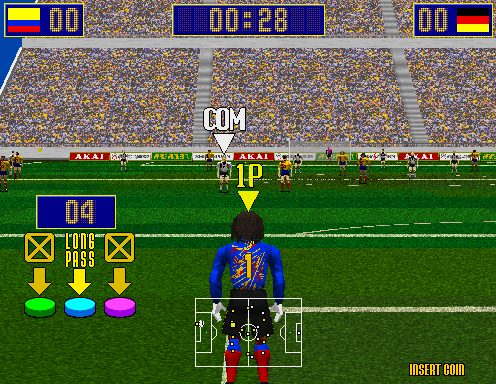 Virtua Striker (Arcade) screenshot: Goal kick