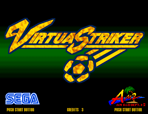 Virtua Striker (Arcade) screenshot: Title screen