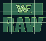 WWF Raw (Game Boy) screenshot: Title screen