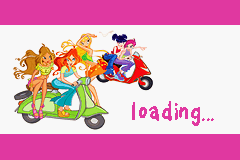 Winx Club (Game Boy Advance) screenshot: Loading screen (yes, a cartridge game with loading times)