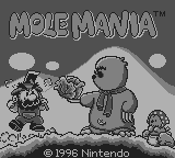 Mole Mania (Game Boy) screenshot: Title screen